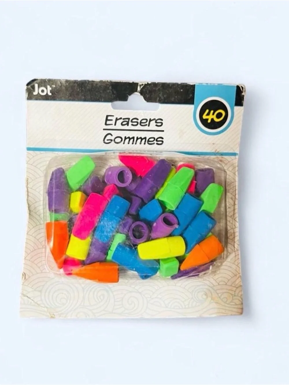 Assorted Neon Pencil Eraser Caps - Multicolor